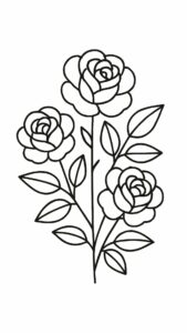 roses coloring page