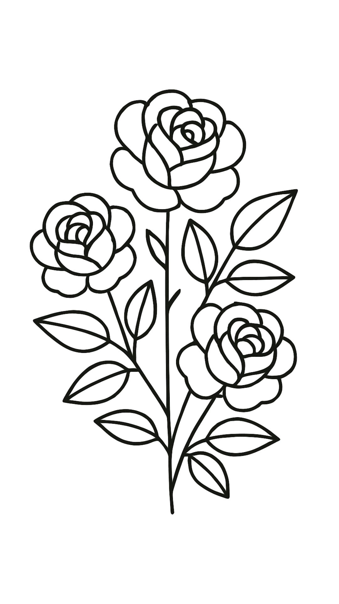 roses coloring page