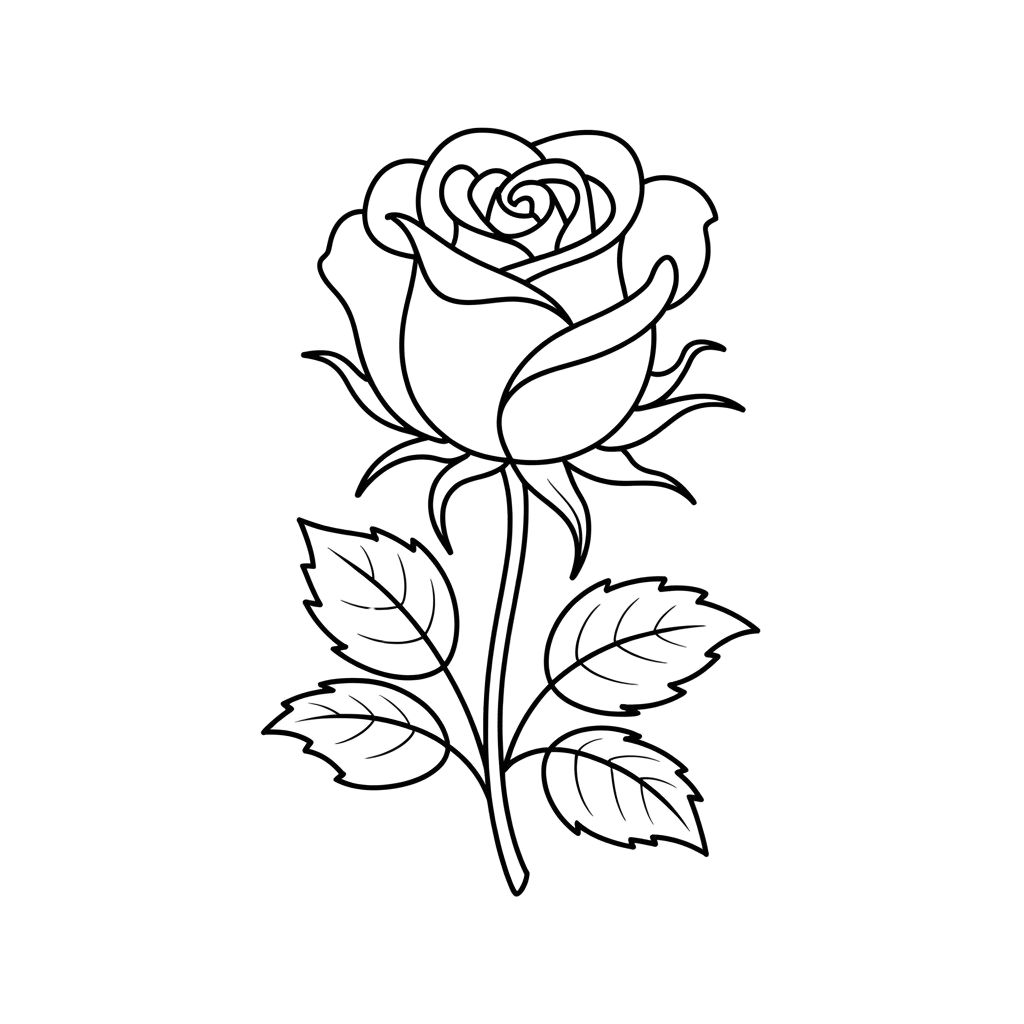 roses coloring pages