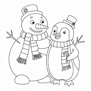 coloring pages of a penguin