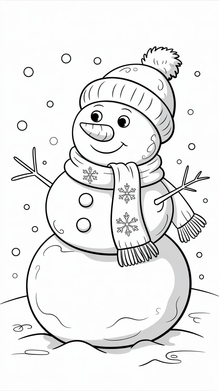 christmas snowman coloring sheets