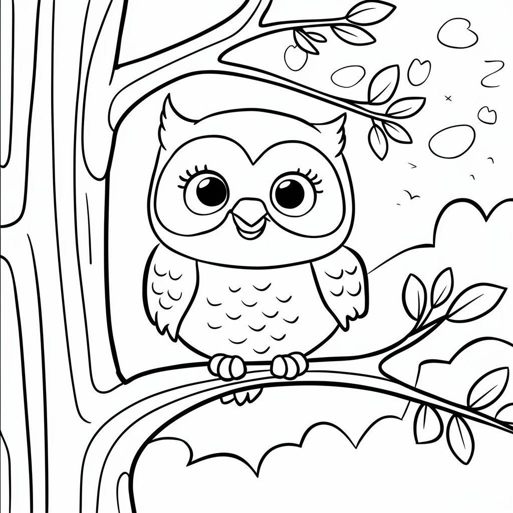 free owl coloring pages