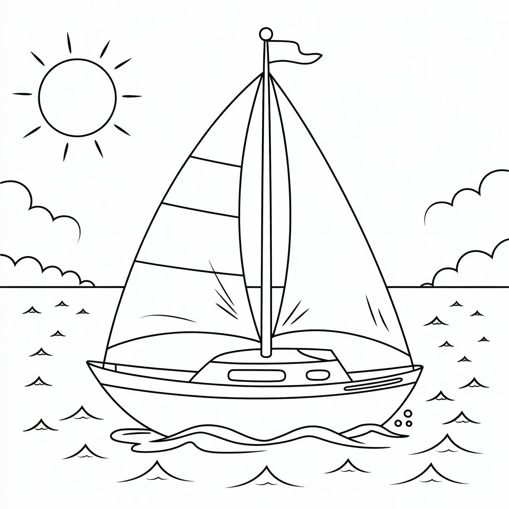 coloring pages for boats
