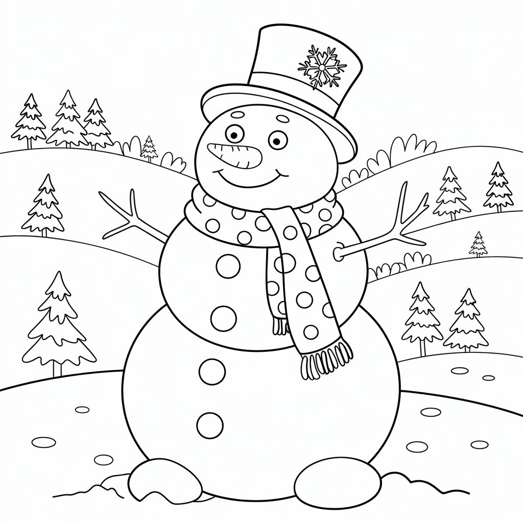 printable snowman coloring pages