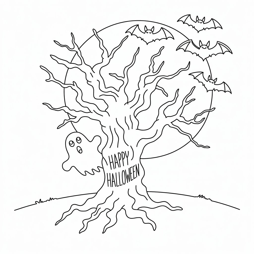 spooky cute coloring pages