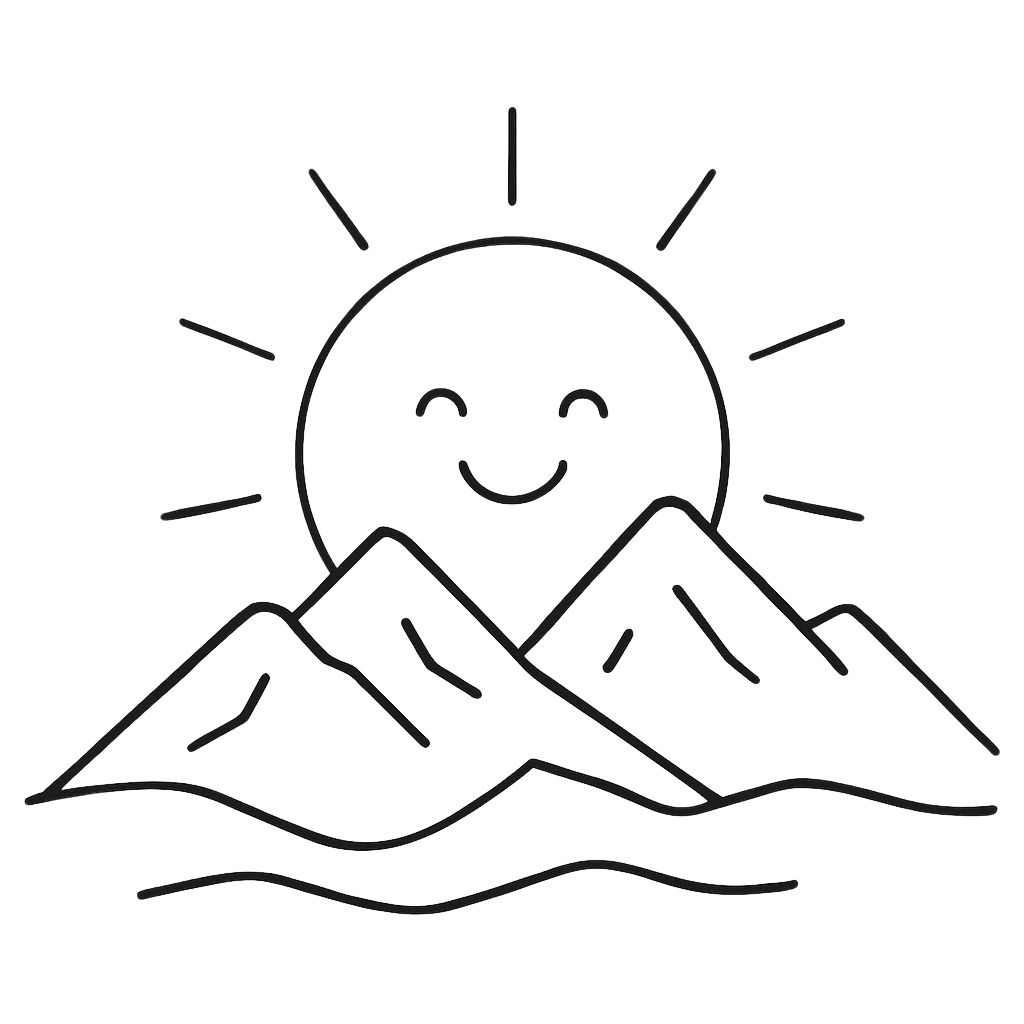 sun coloring page printable