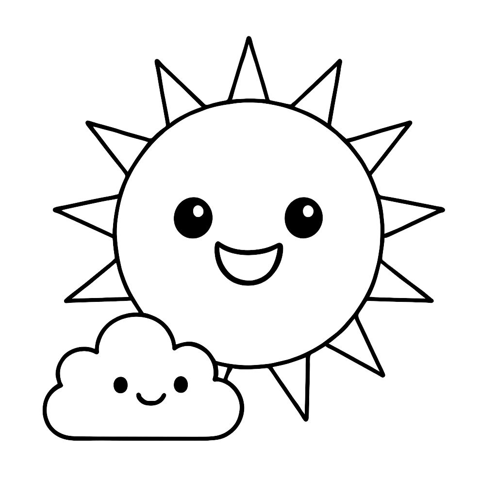 sun coloring page