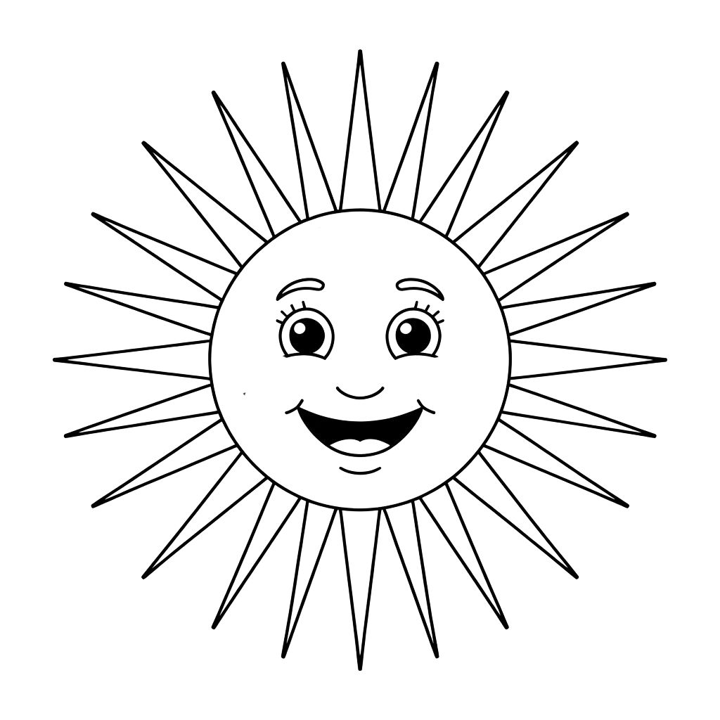 sun coloring pages
