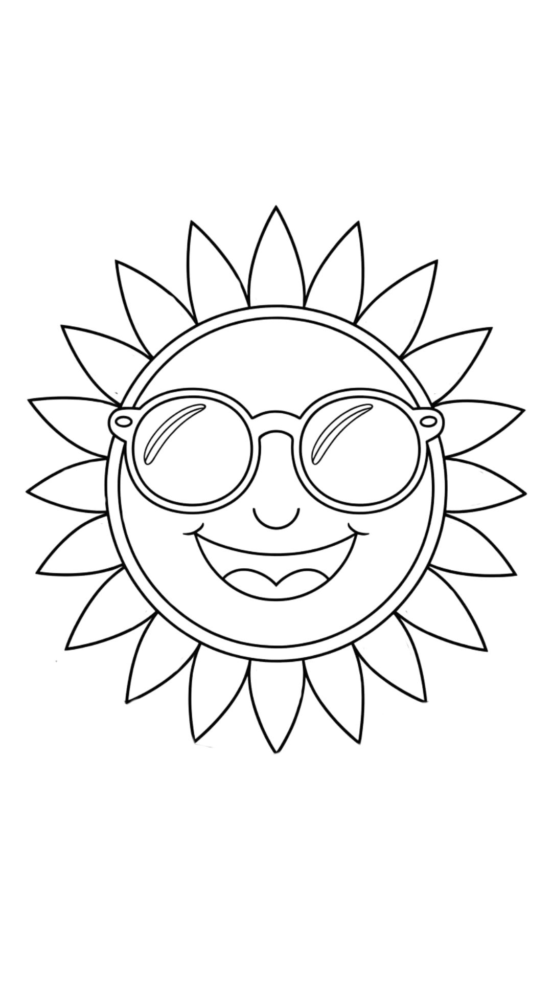 sun coloring sheets