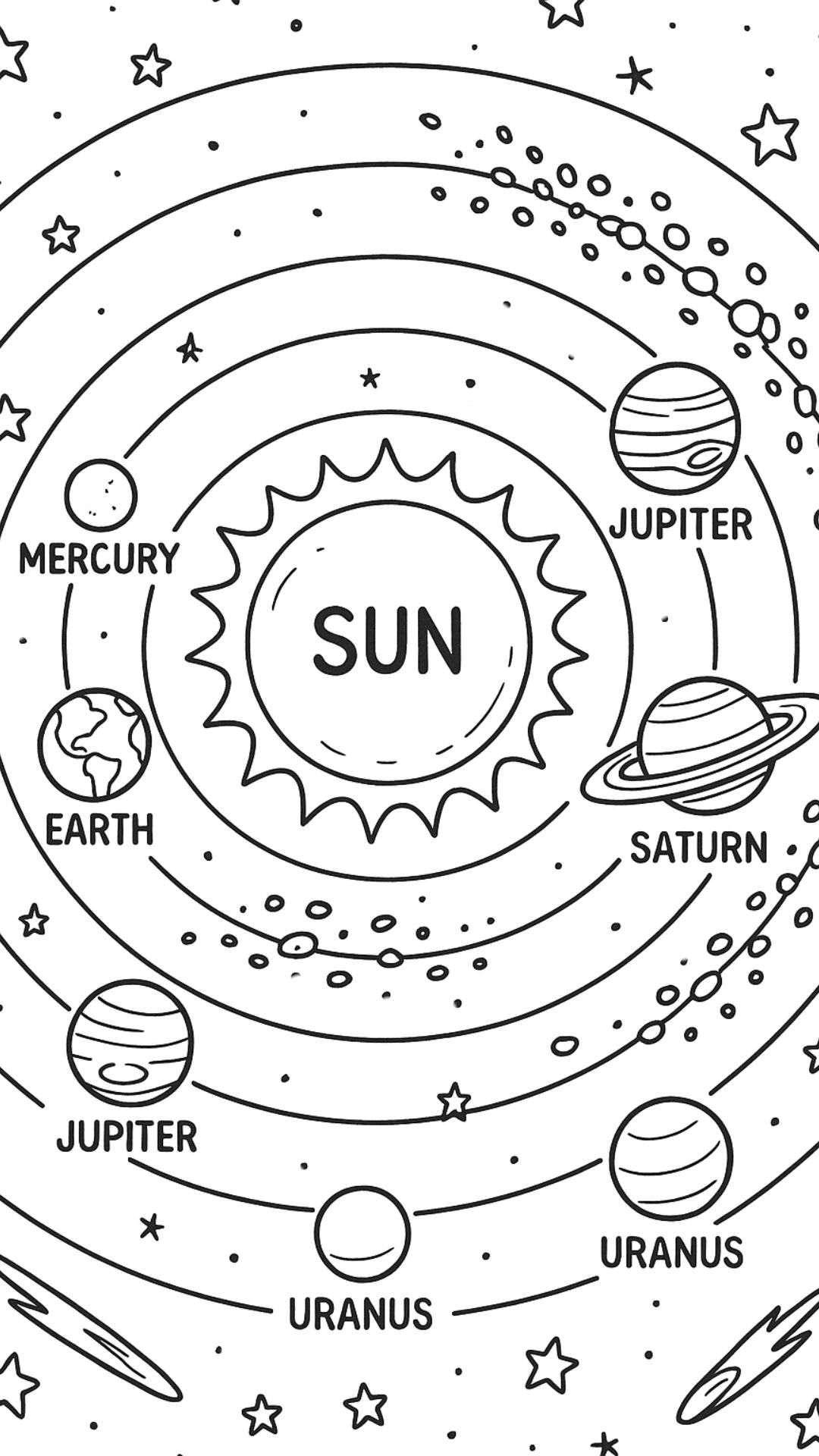 sun moon and stars coloring pages