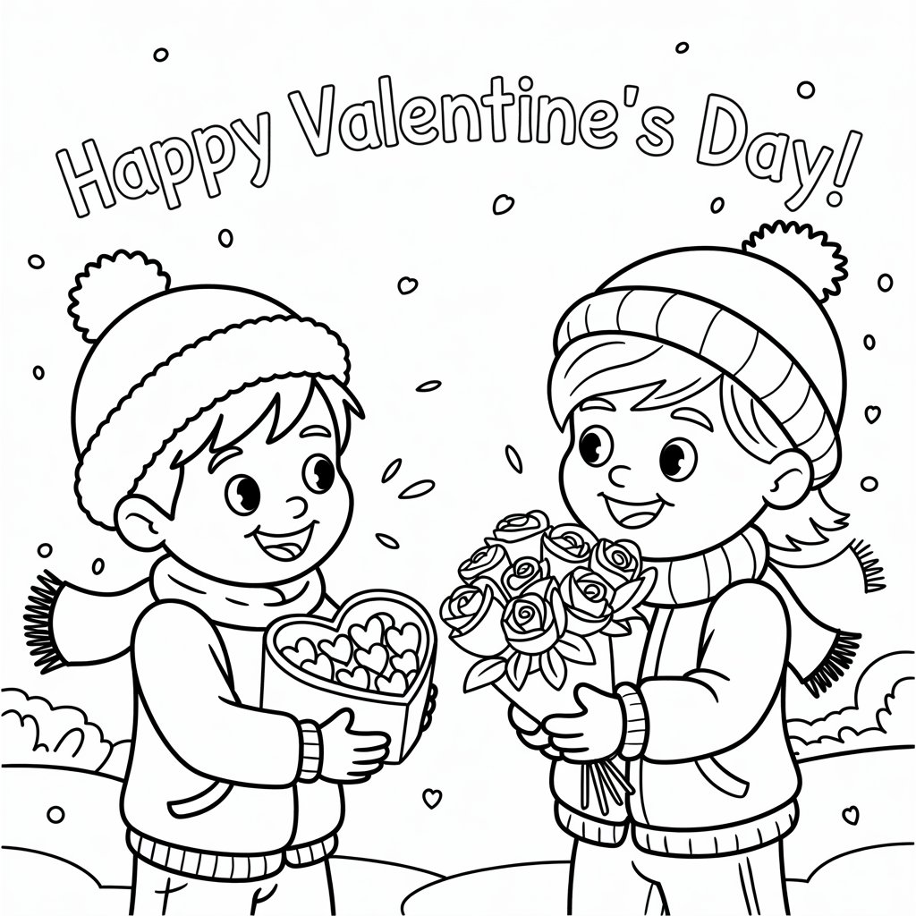 valentines coloring pages