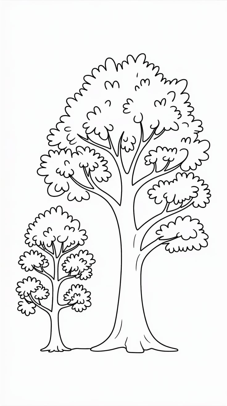 tree coloring pages