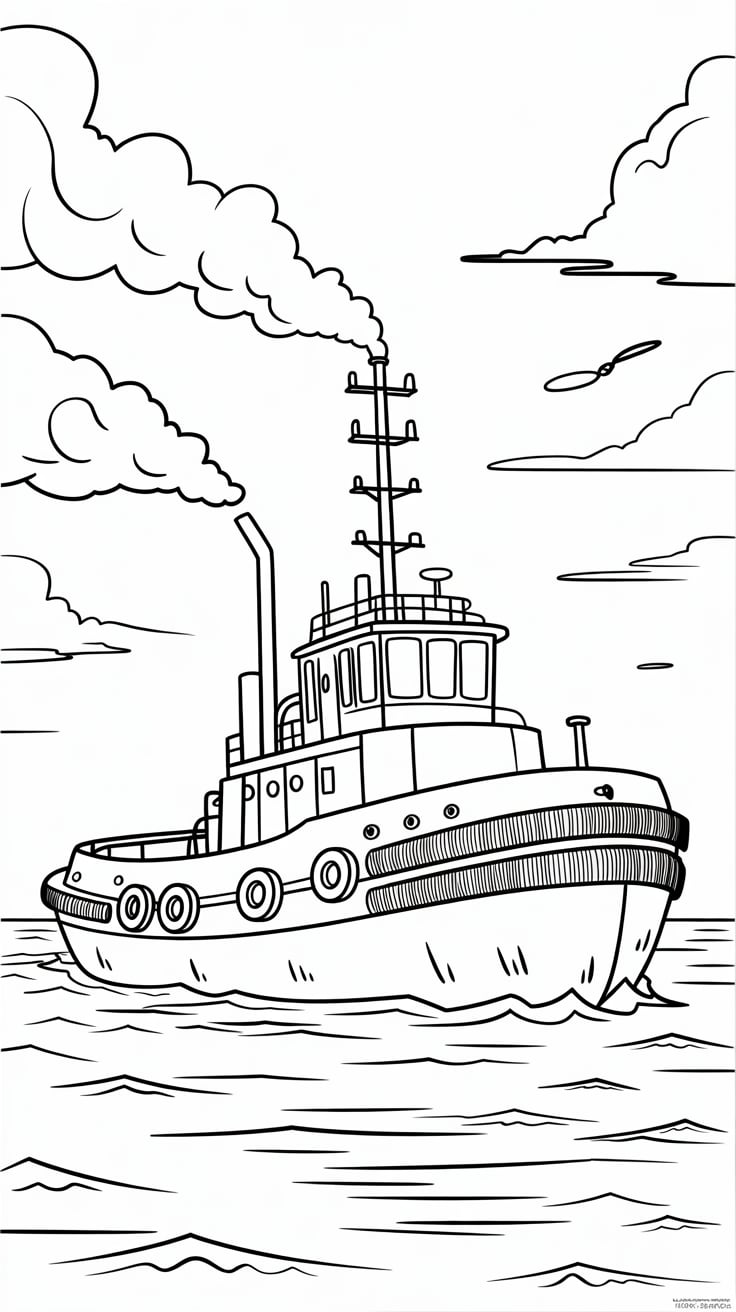boat coloring pages