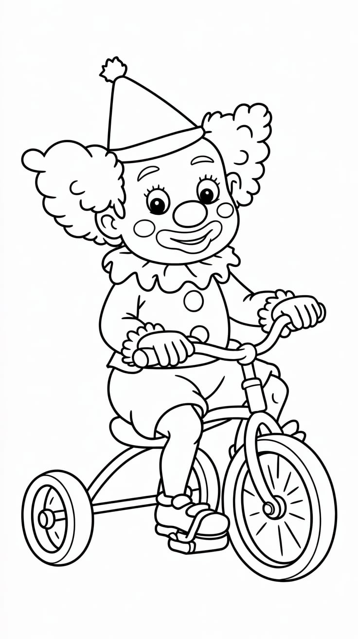 scary clowns coloring pages