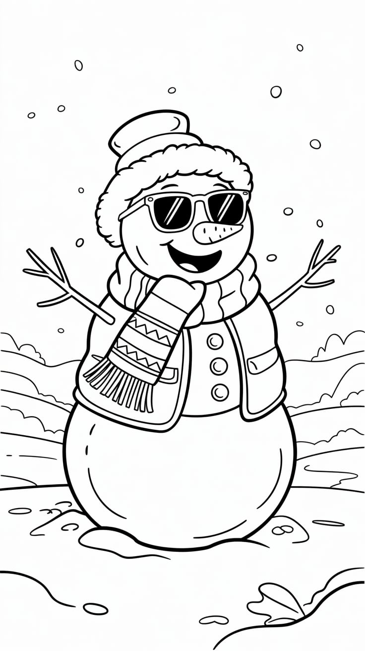 snowman coloring sheets free