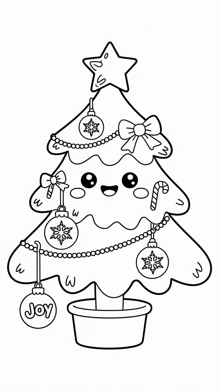christmas tree coloring pages