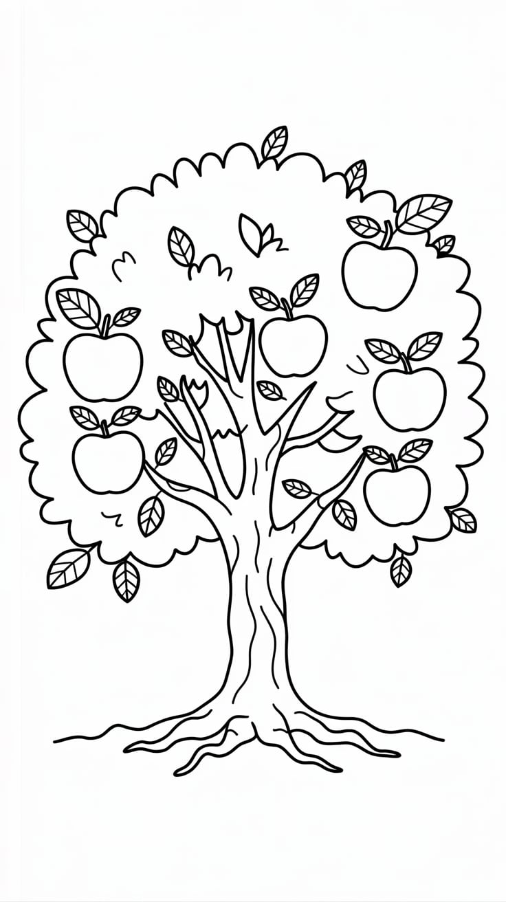 apple tree coloring book