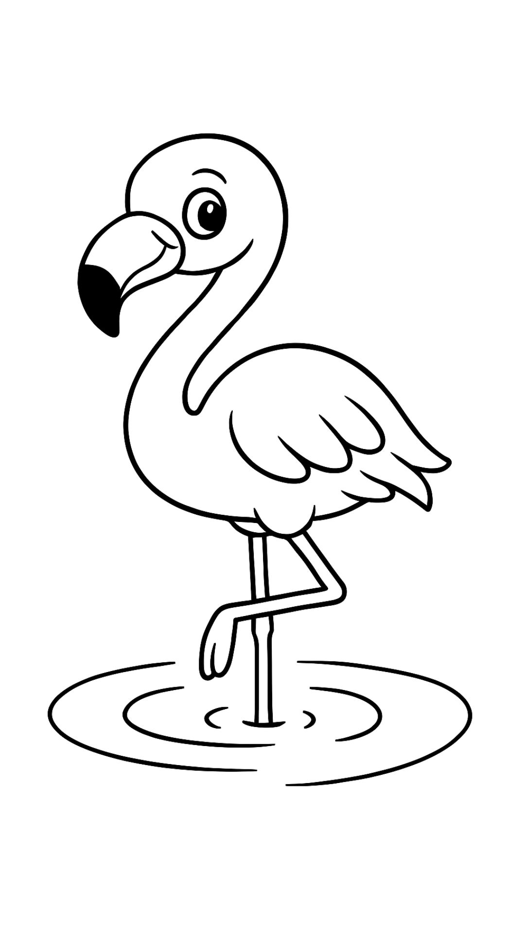 cute flamingo coloring page