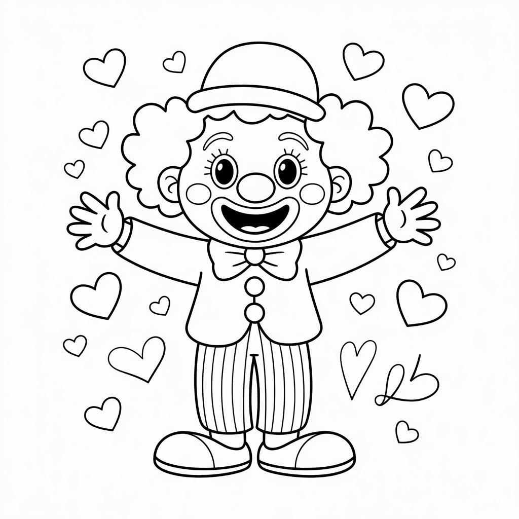 killer clown coloring pages