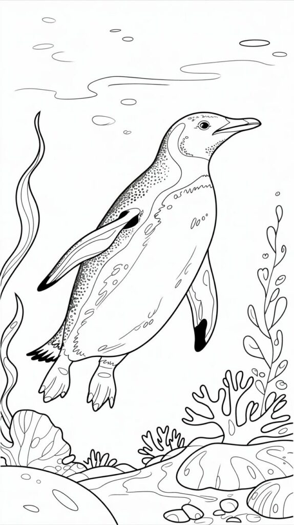 cute coloring pages of penguins