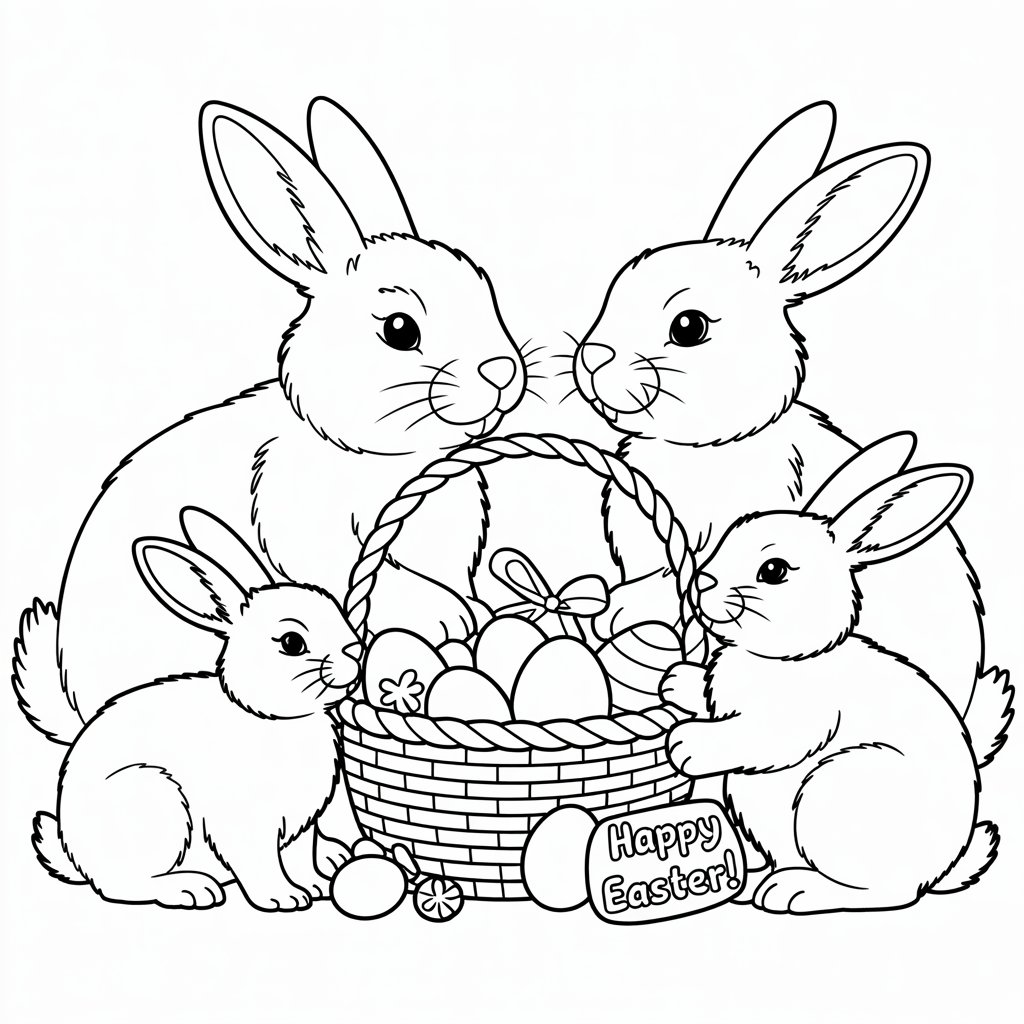 easter bunny coloring sheet