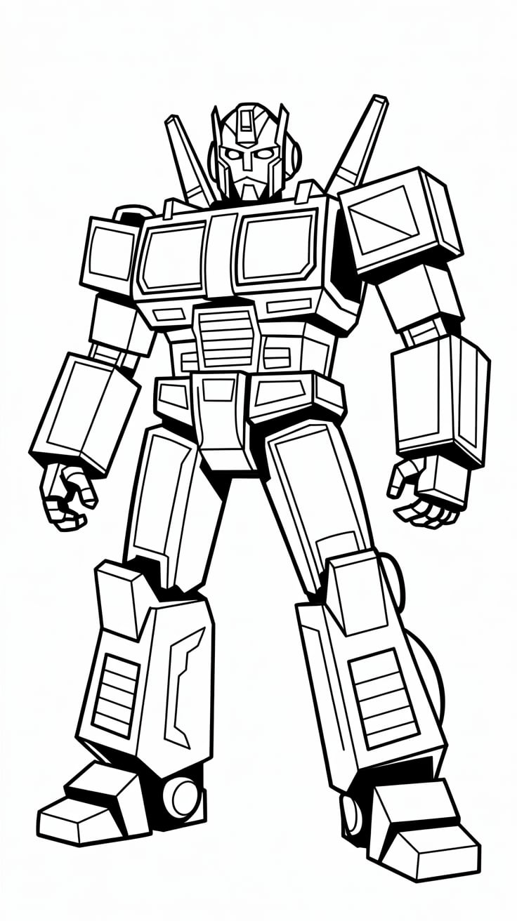 transformer coloring page