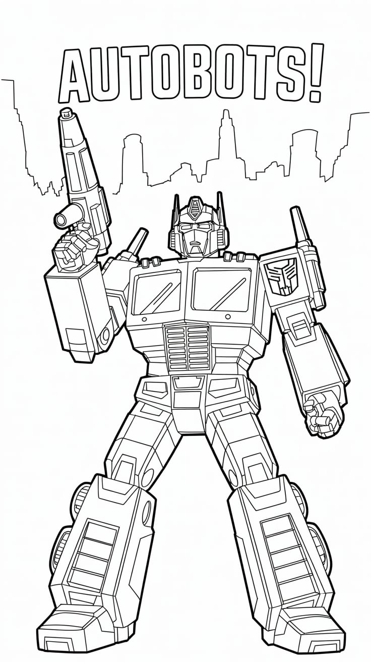 transformer coloring pages