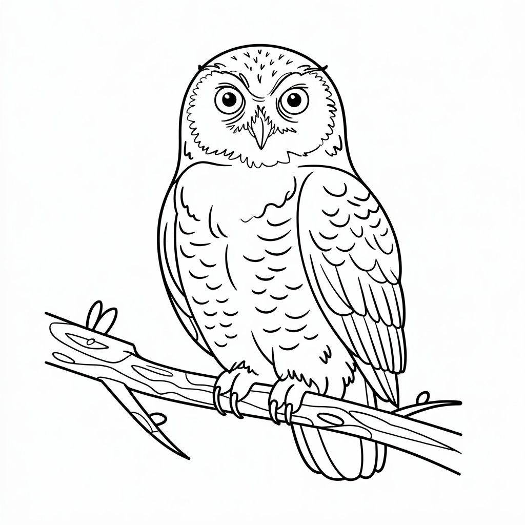 owl adult coloring pages