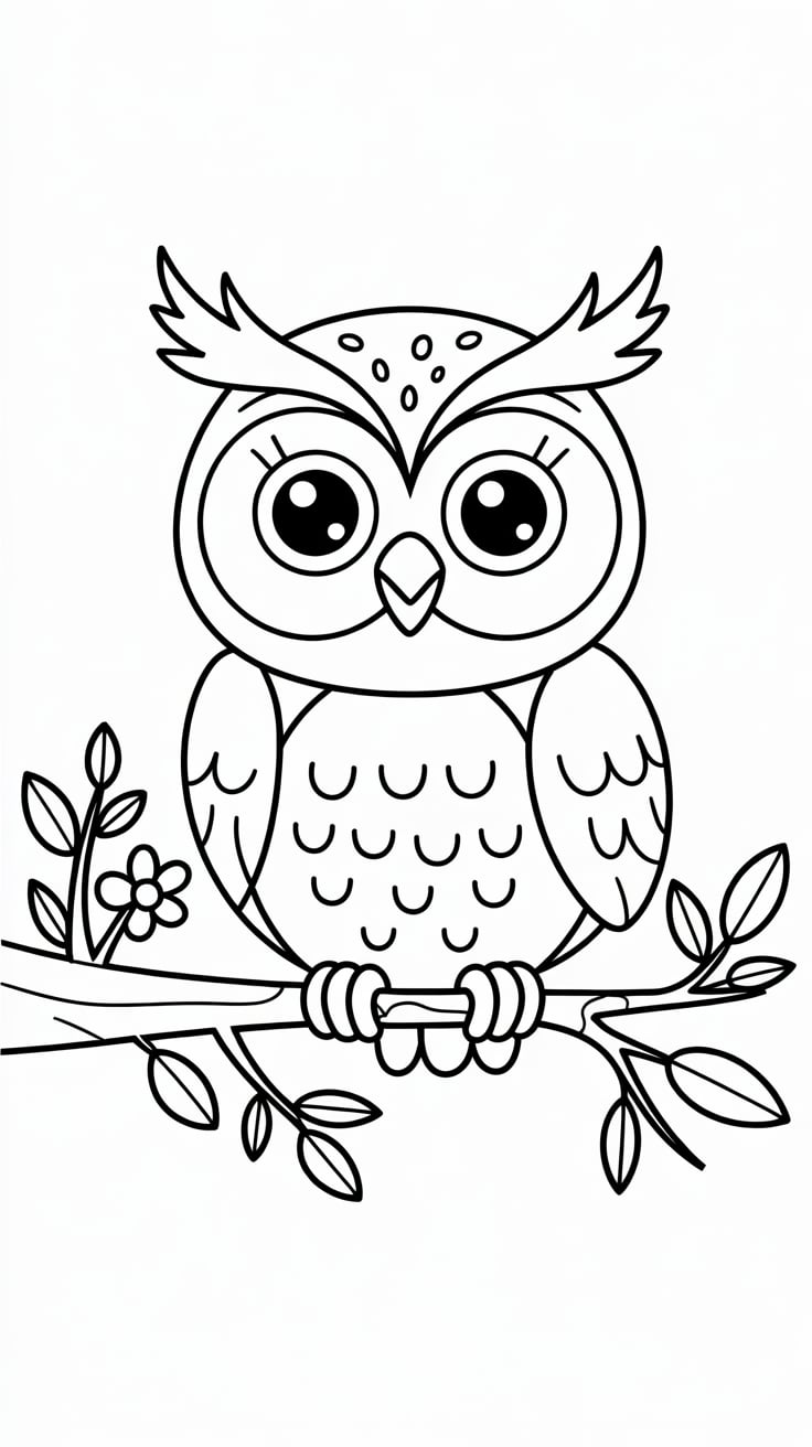 free owl coloring sheets
