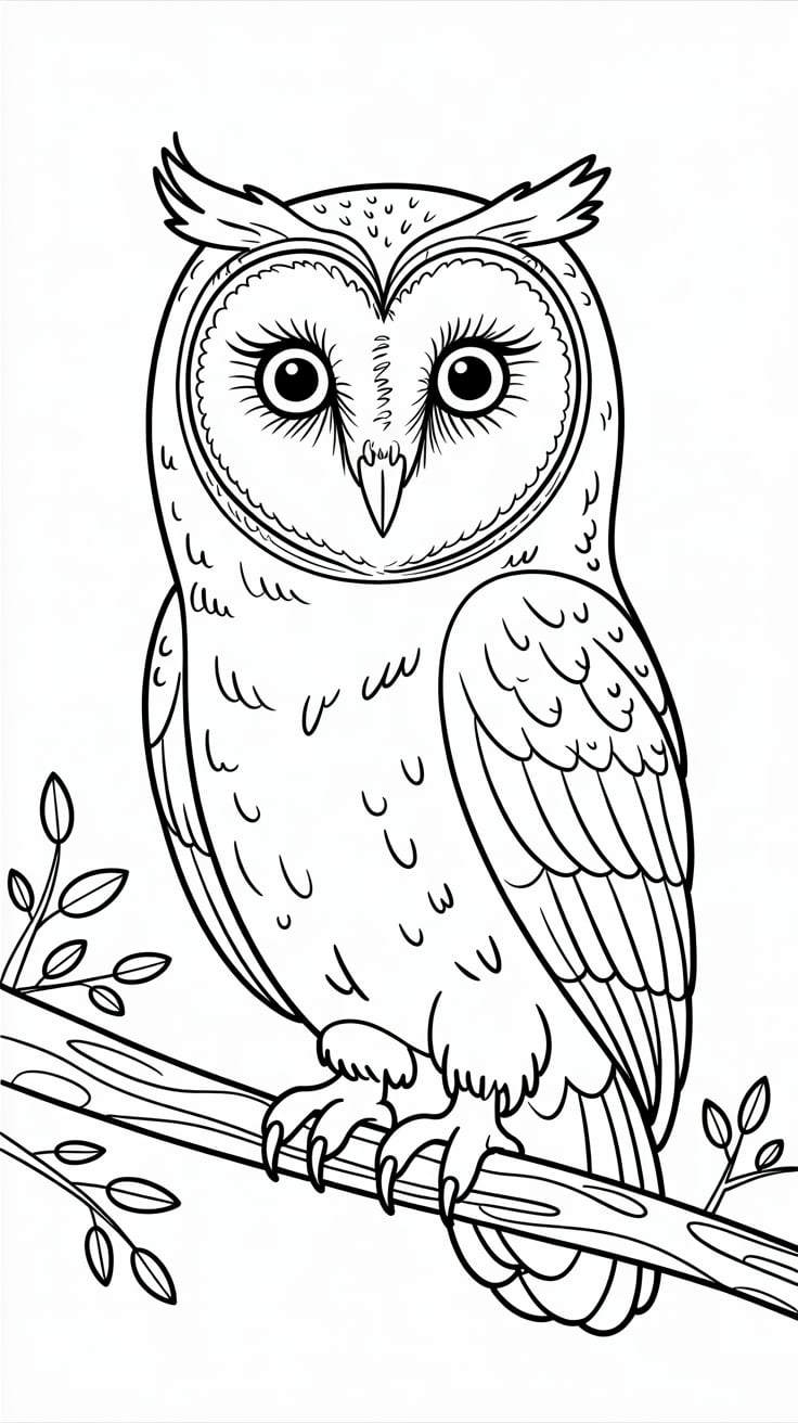 adult owl coloring pages