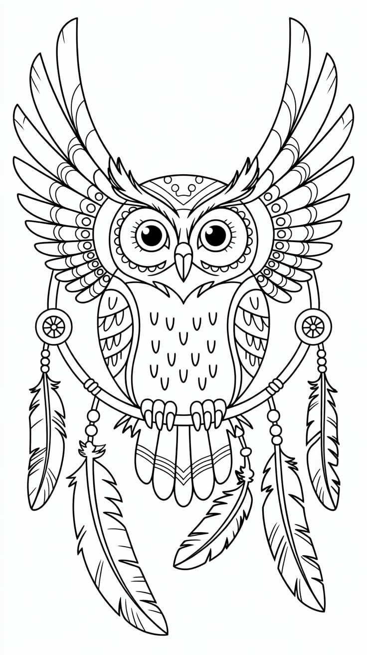 coloring pages of an owl