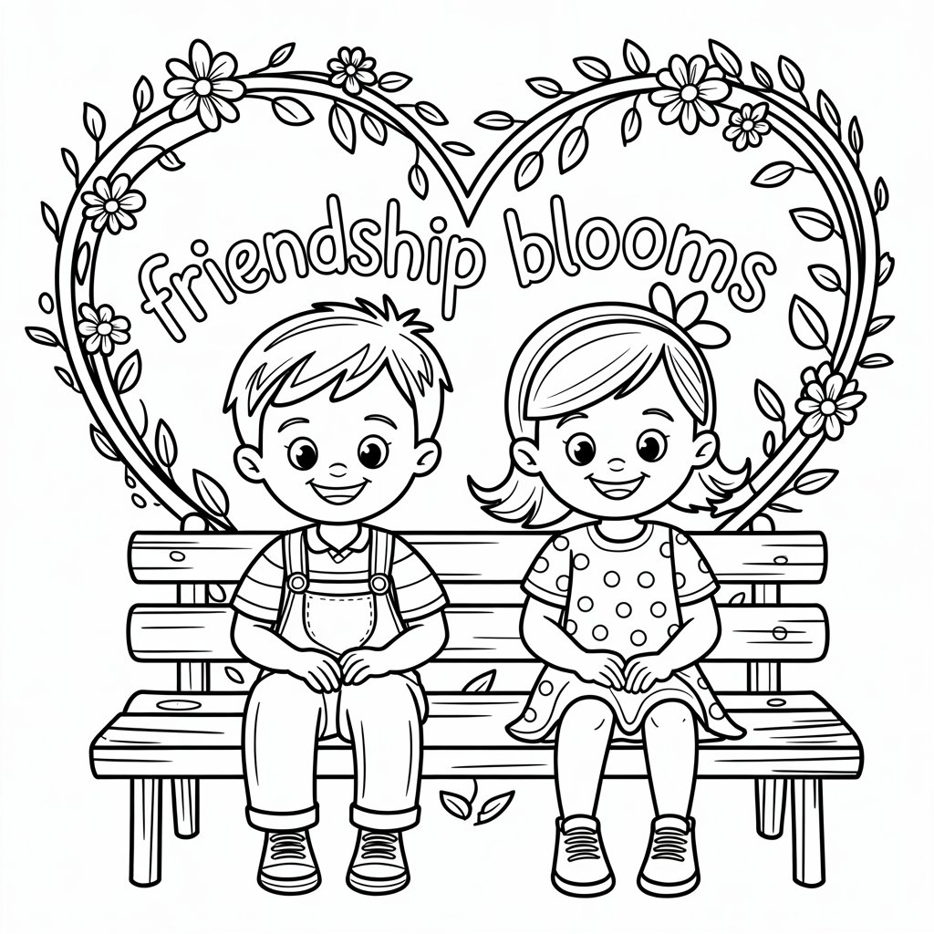 valentine's day color pages