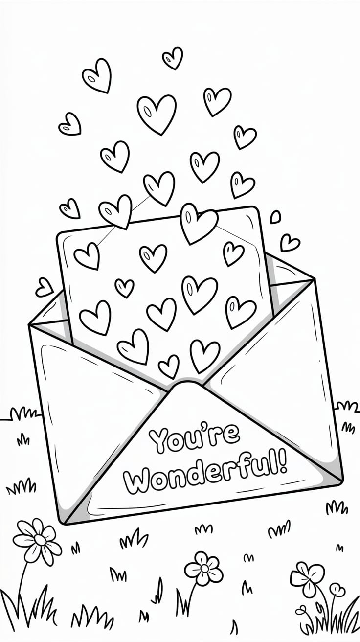 valentine coloring sheets