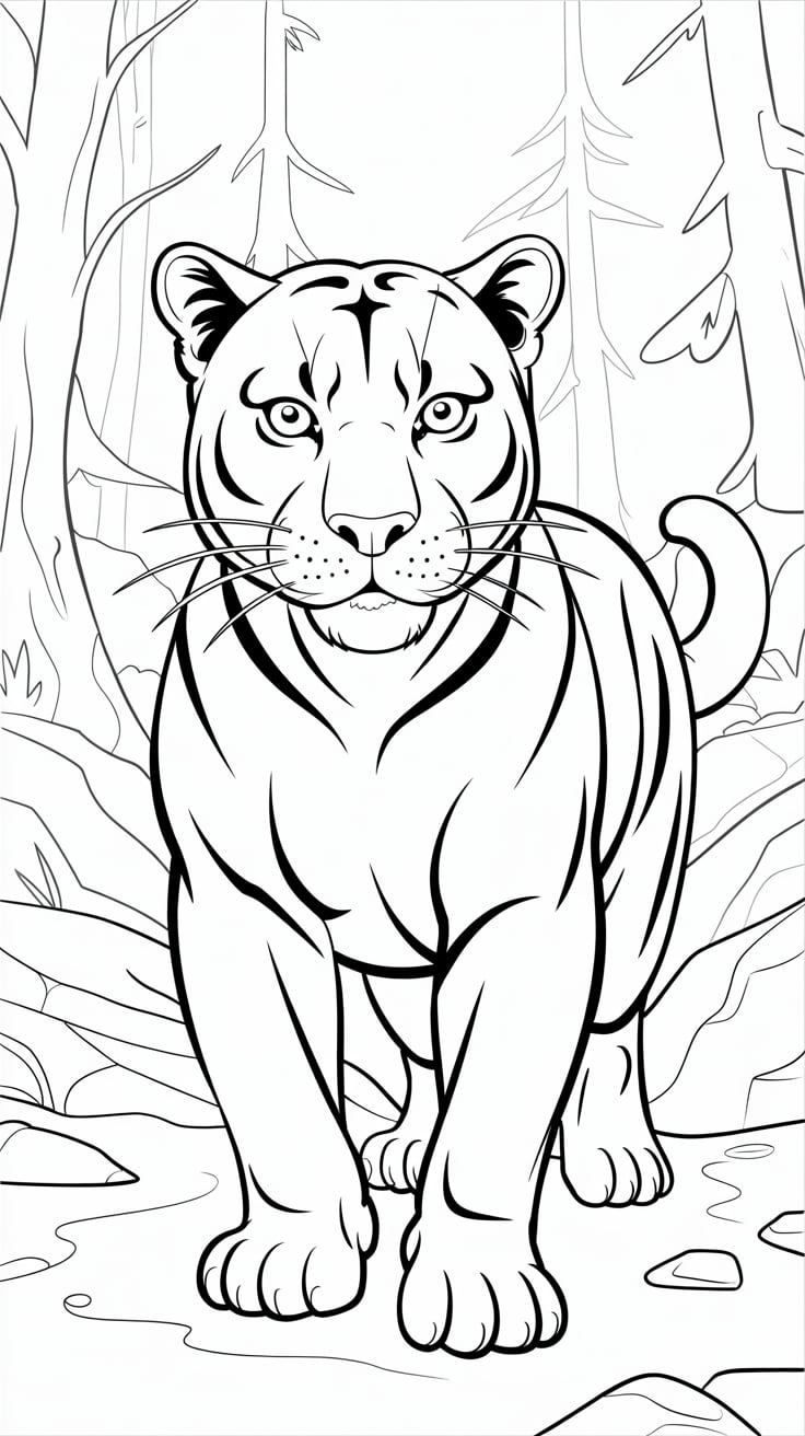 carolina panther coloring pages