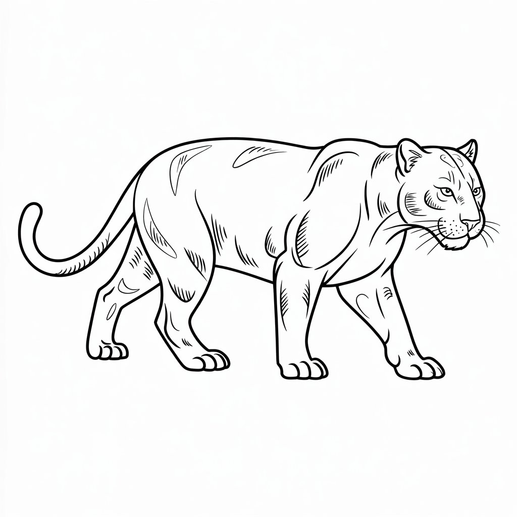 panther animal coloring pages