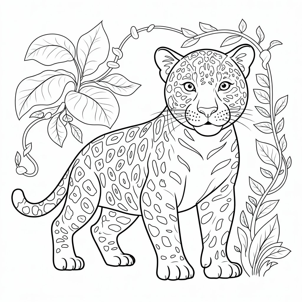 easy panther coloring pages