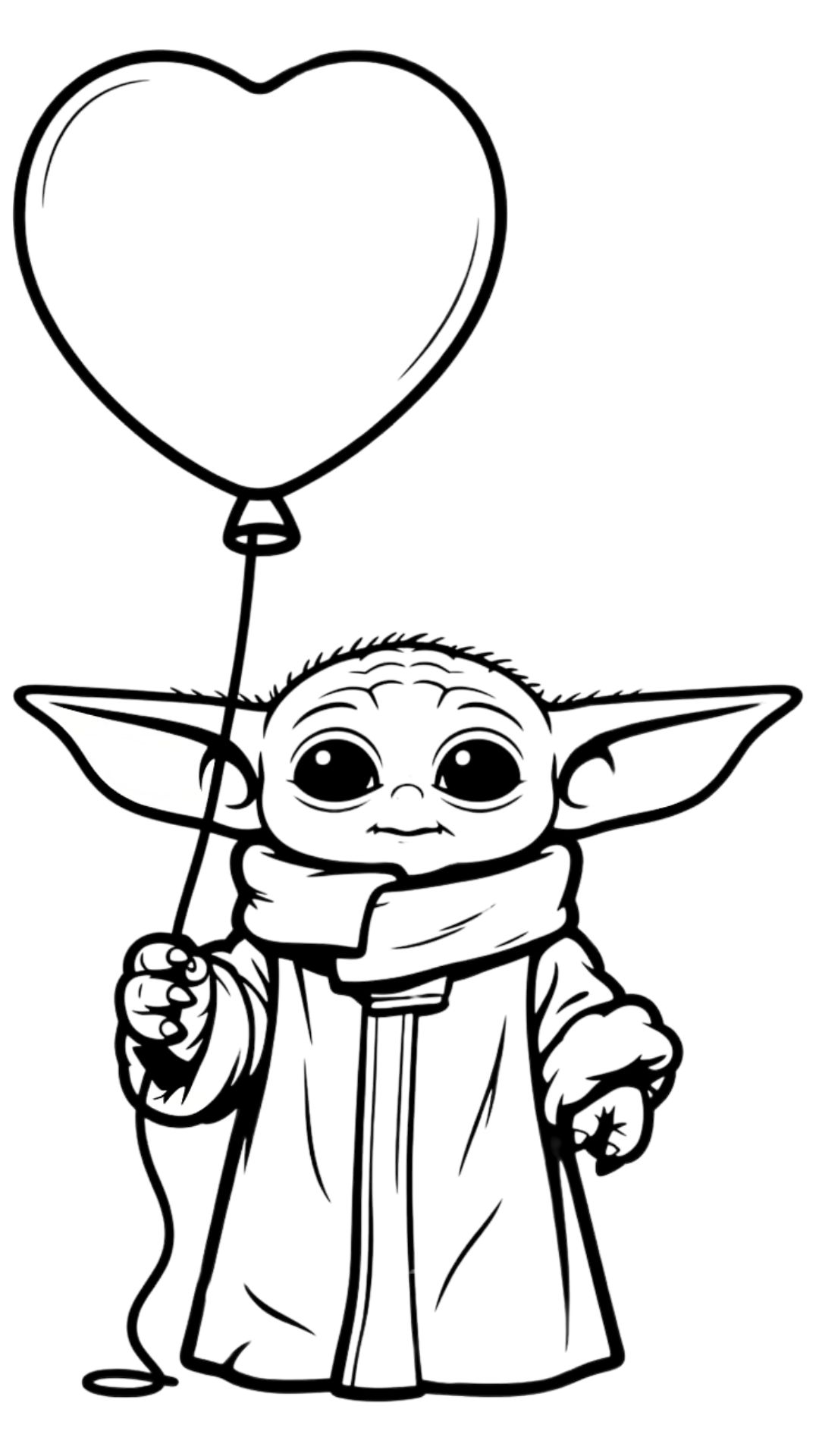 baby yoda coloring page