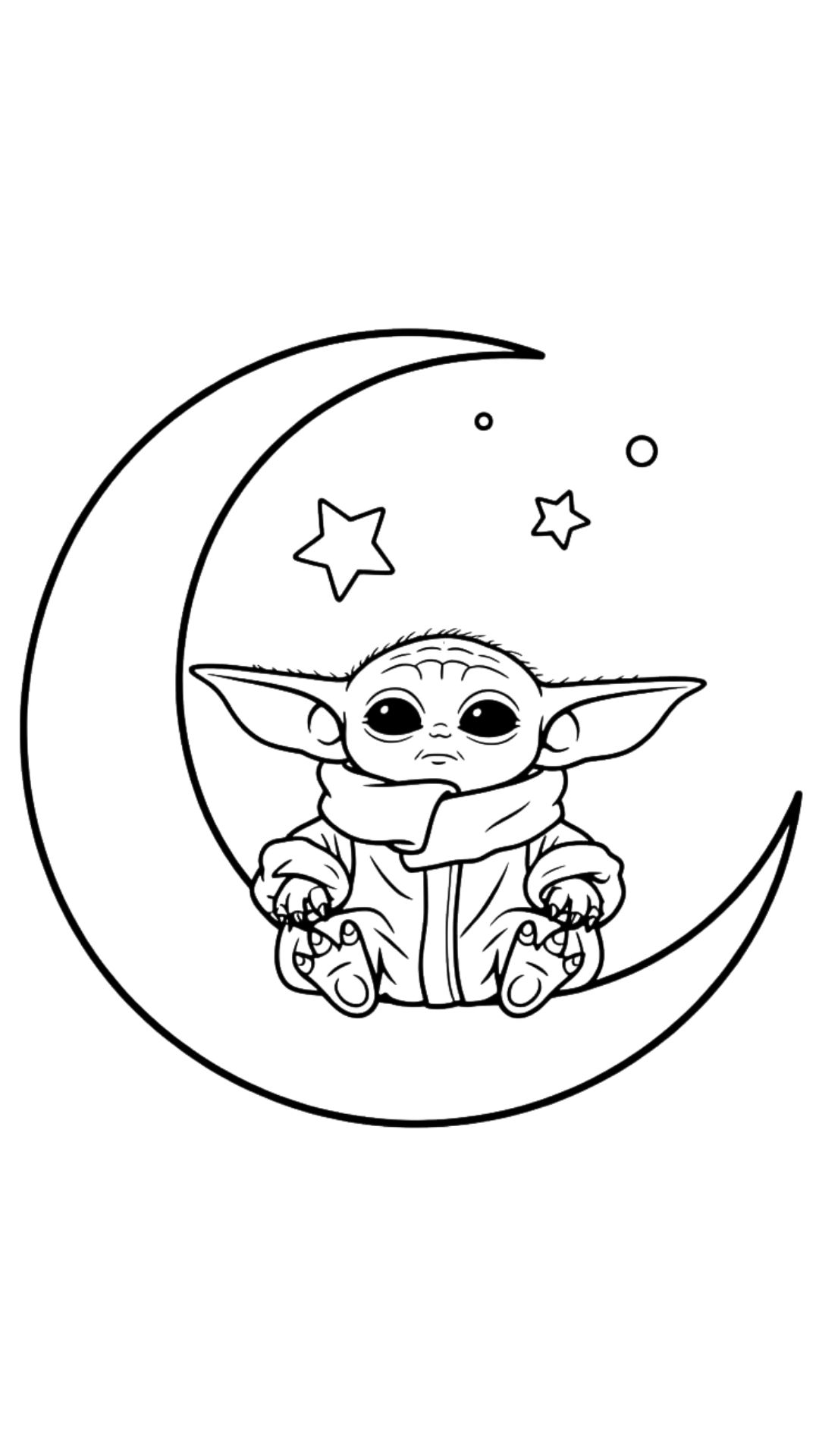 baby yoda coloring sheet