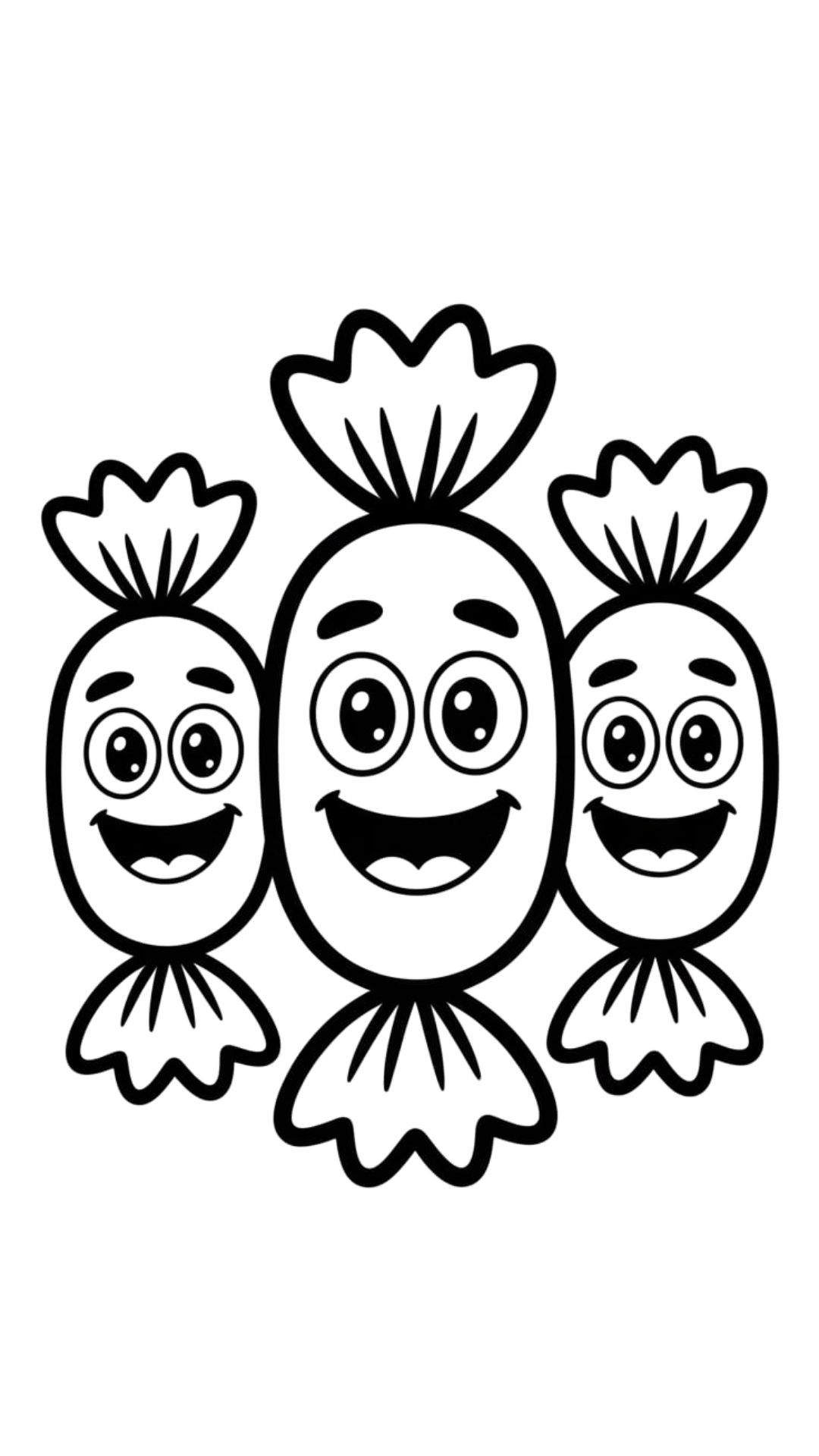 cute candy coloring pages