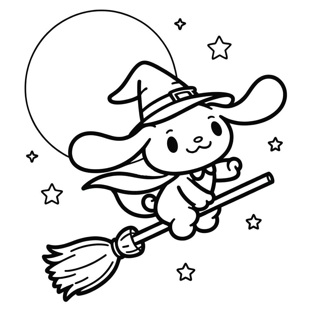 cinnamoroll halloween coloring pages