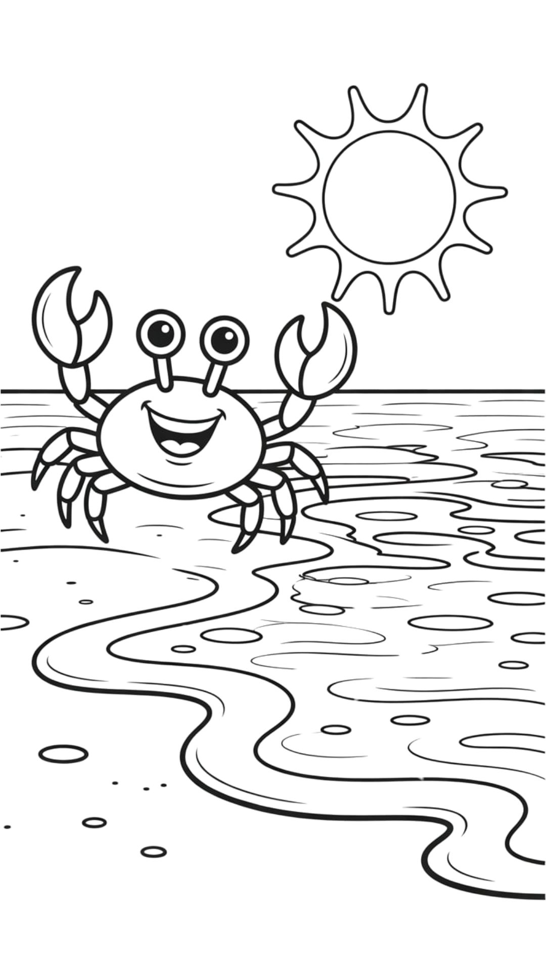 adult crab coloring pages