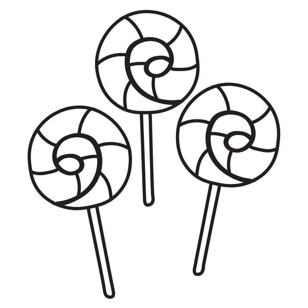 Kawaii candy coloring pages