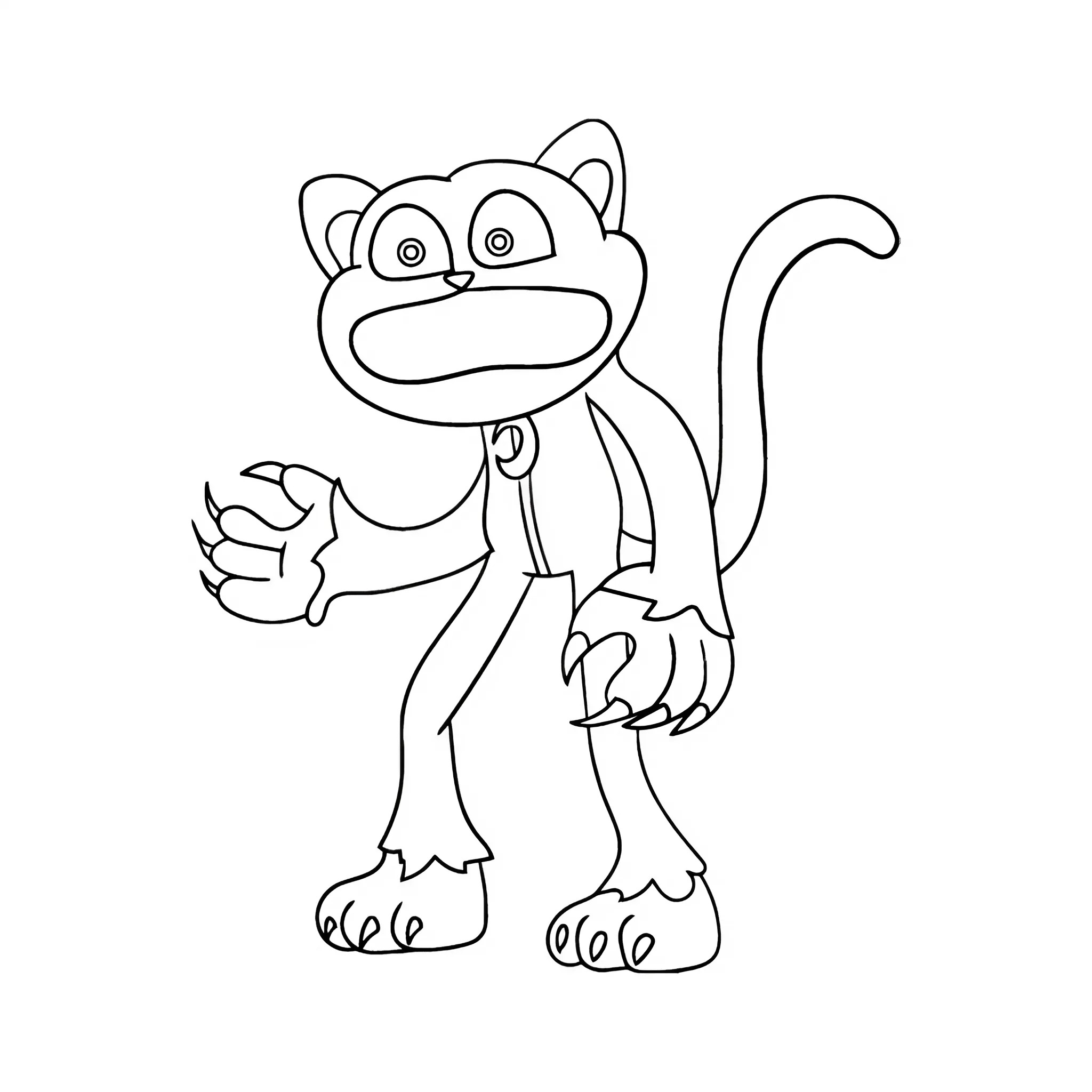 coloring page of catnap