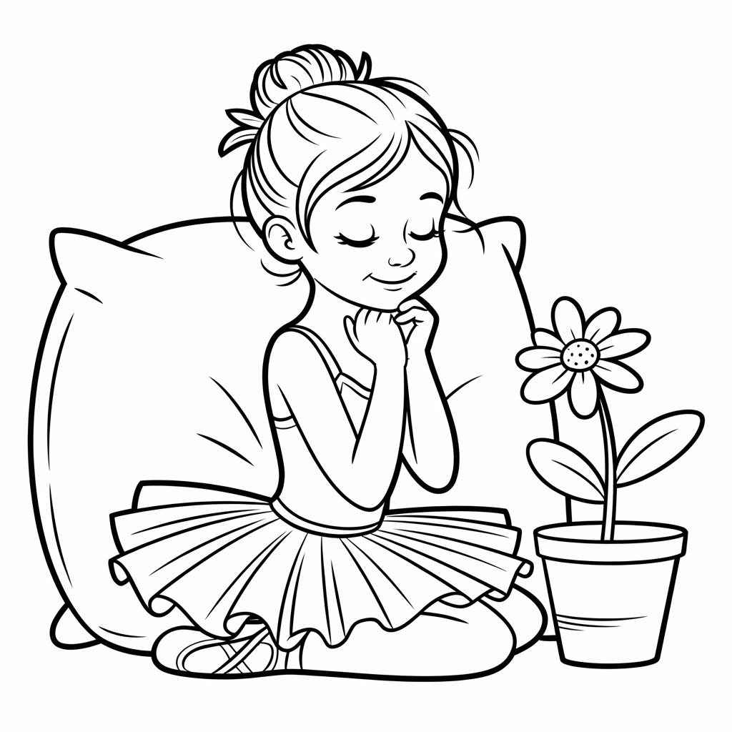 ballerina color page