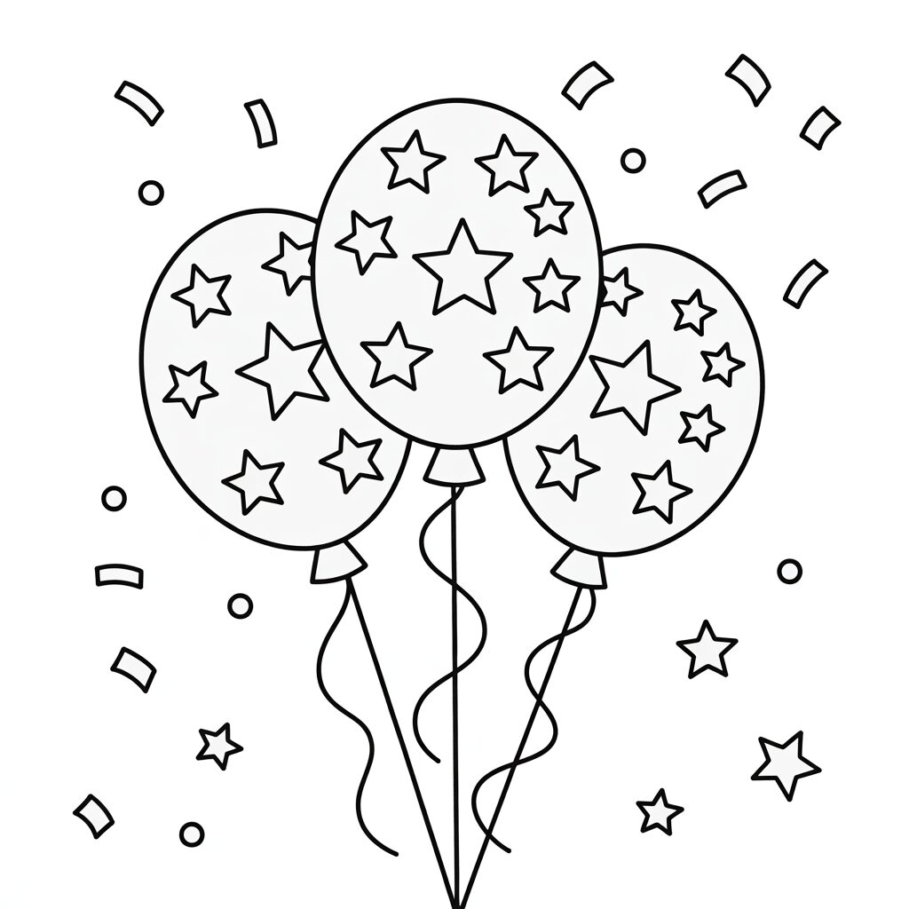 parade balloons coloring sheet