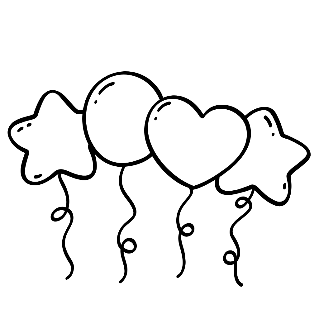 free printable balloon coloring sheets