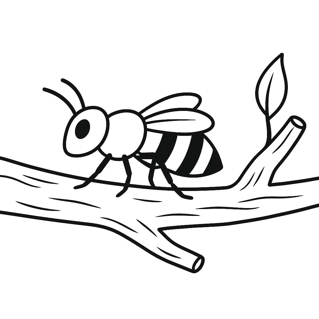 bee coloring page
