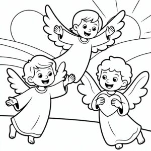 angel color page