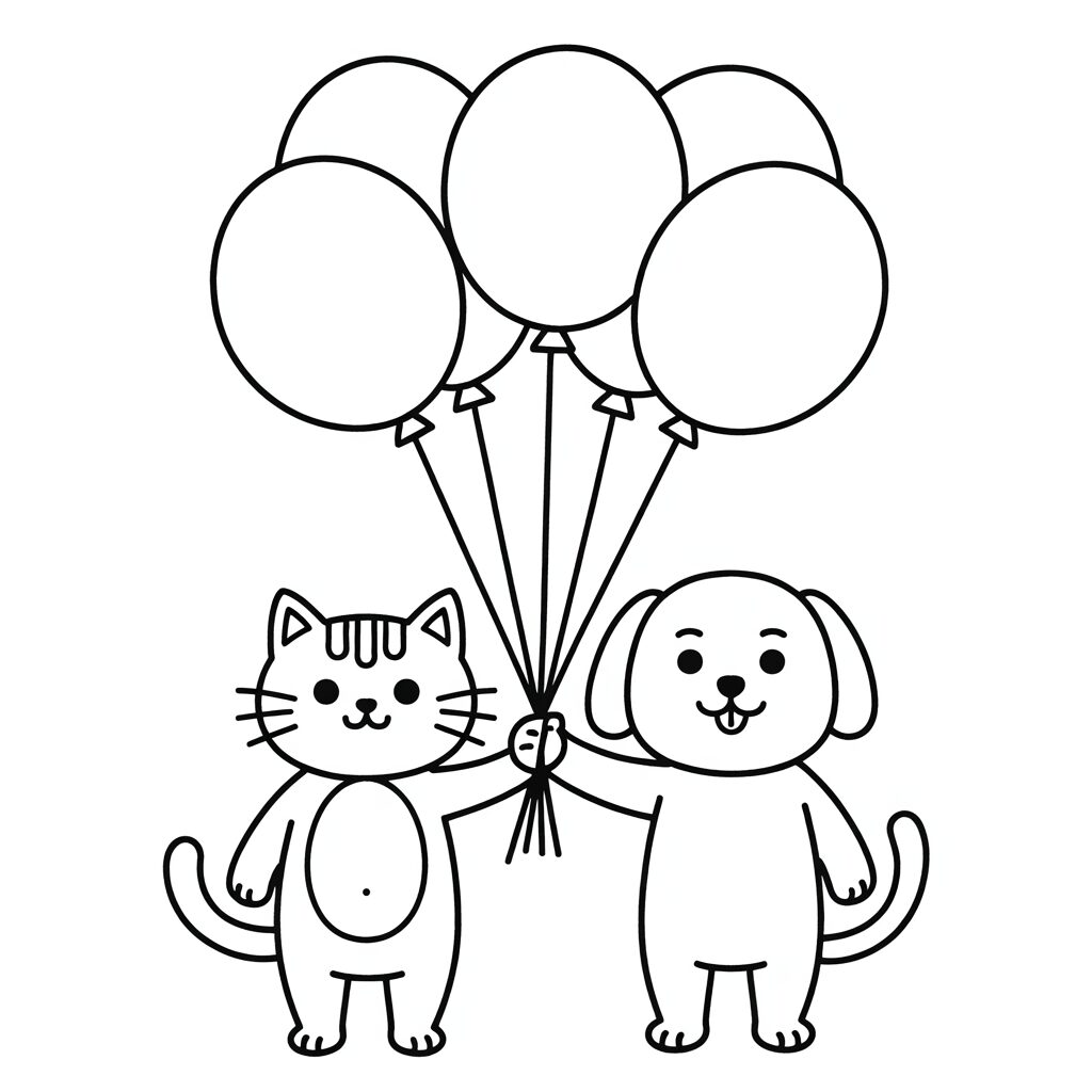 teddy bear with balloons coloring pages