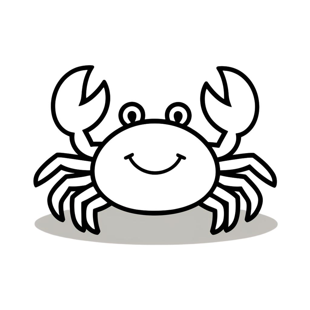 crab printable coloring page